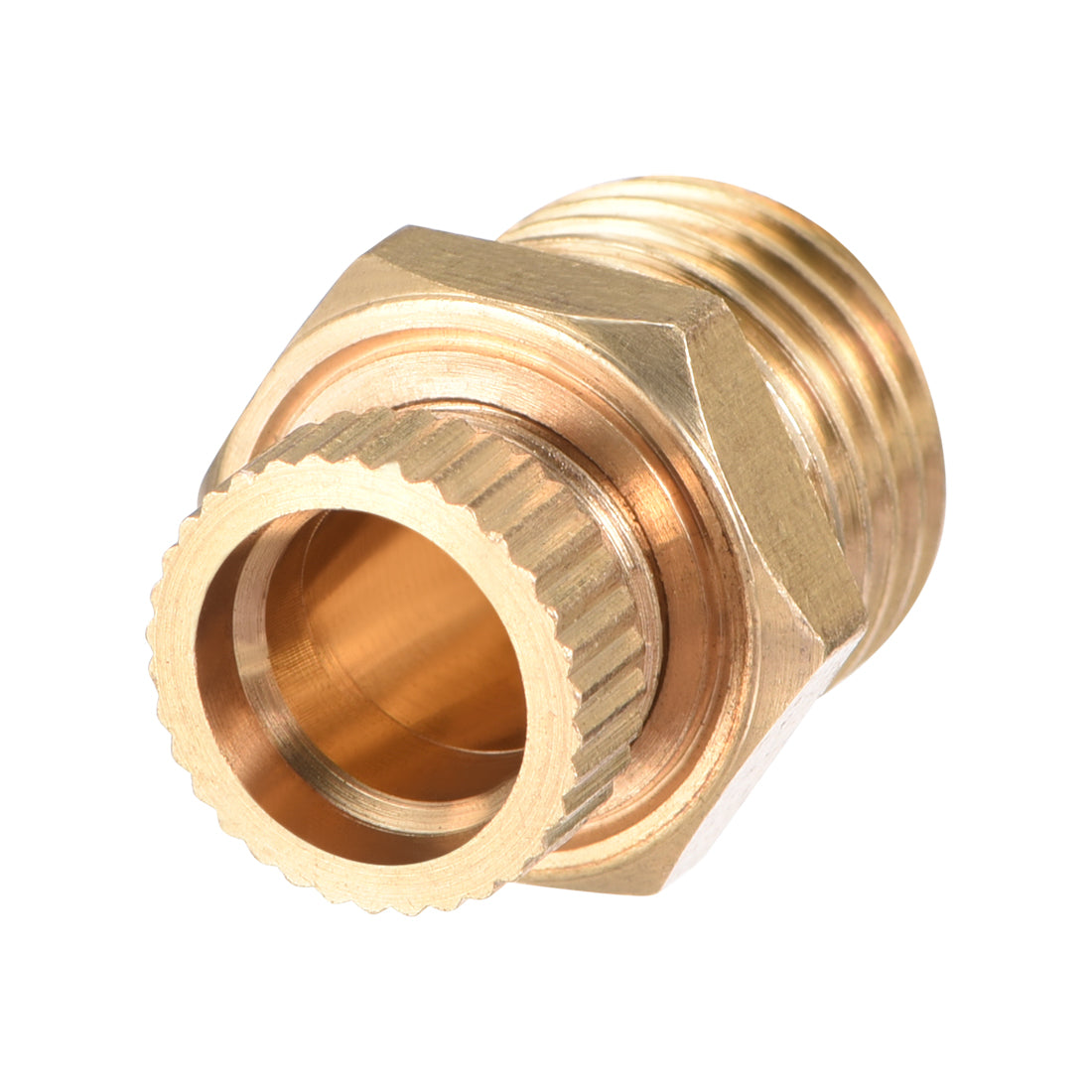 uxcell Uxcell 12.5mm Male Thread Dia Air Compressor Part Brass Tone Security Water Drain Valve