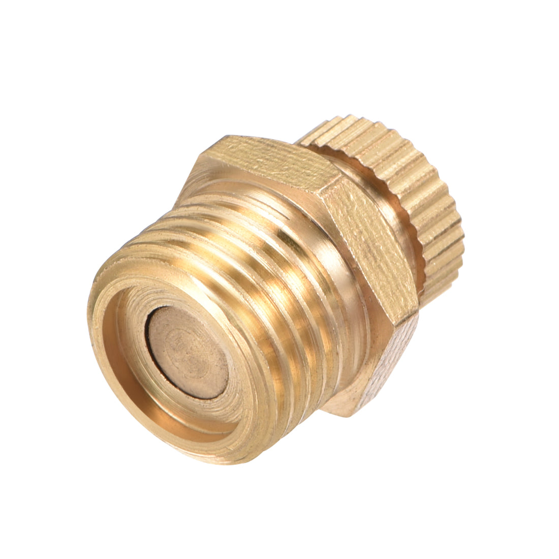 uxcell Uxcell 12.5mm Male Thread Dia Air Compressor Part Brass Tone Security Water Drain Valve