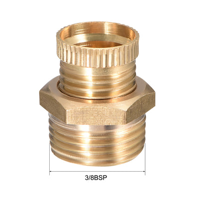 Harfington Uxcell 3/8BSP Male Thread Dia Air Compressor Part Brass Tone Security Water Drain Valve 2pcs