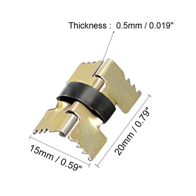 Harfington Uxcell 50Stk.Feder Geladene Scharniere für BrillenGehäuse Schmuck Holzkiste 20mm Länge DE