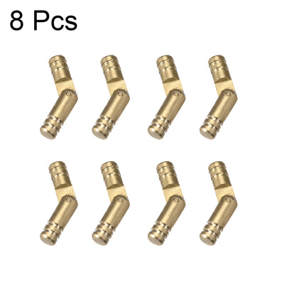 Harfington Uxcell Folding Support Hidden Concealed Cylinder Hinge Brass Tone 4mm x 20mm 8pcs