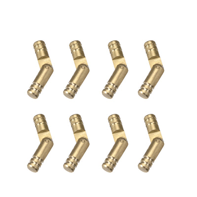 Harfington Uxcell Folding Support Hidden Concealed Cylinder Hinge Brass Tone 4mm x 20mm 8pcs