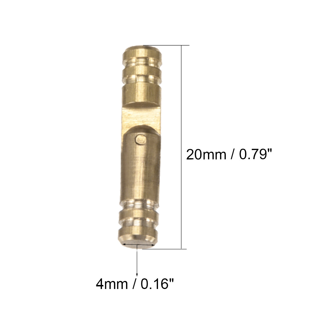 uxcell Uxcell Folding Support Hidden Concealed Cylinder Hinge Brass Tone 4mm x 20mm 20pcs