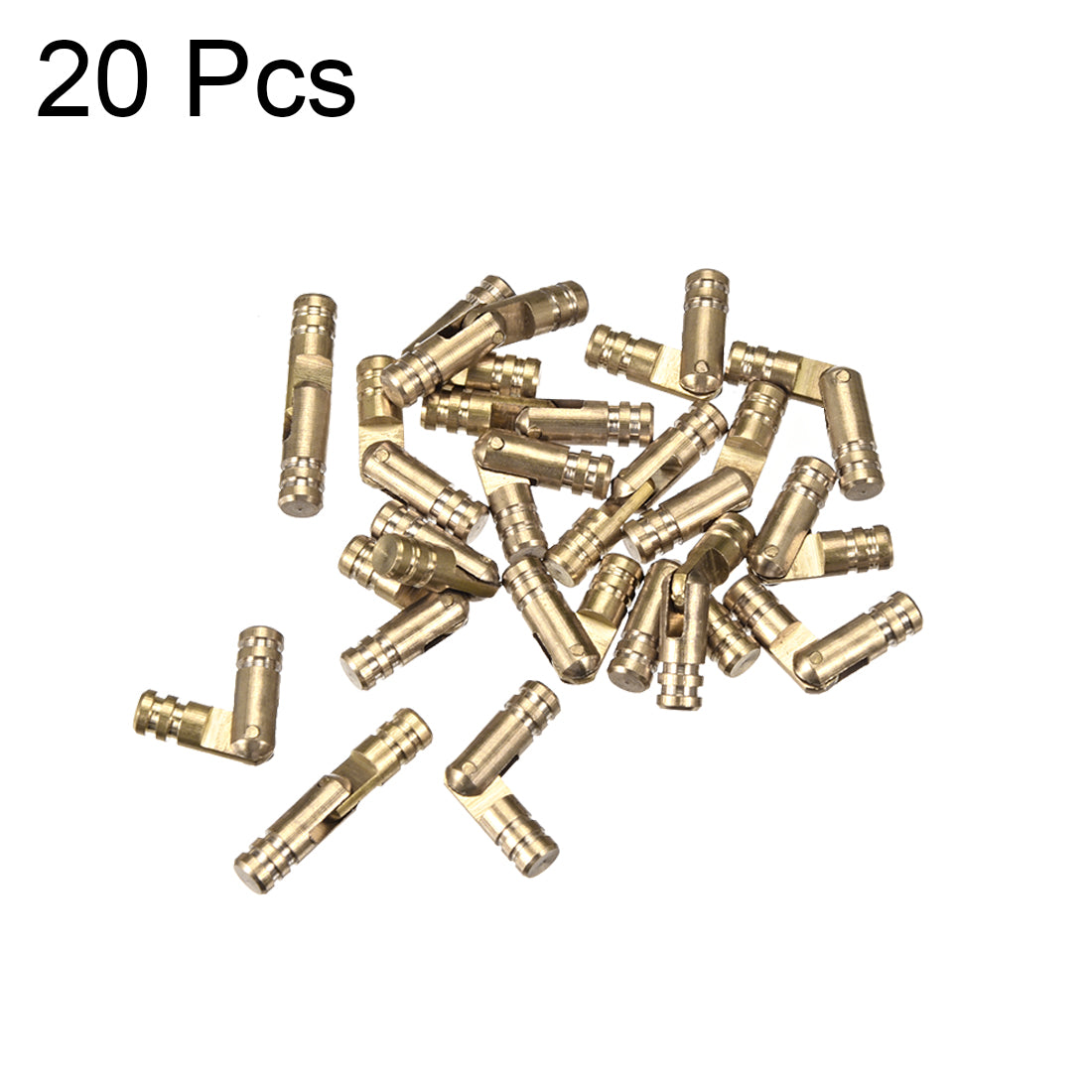 uxcell Uxcell Folding Support Hidden Concealed Cylinder Hinge Brass Tone 4mm x 20mm 20pcs