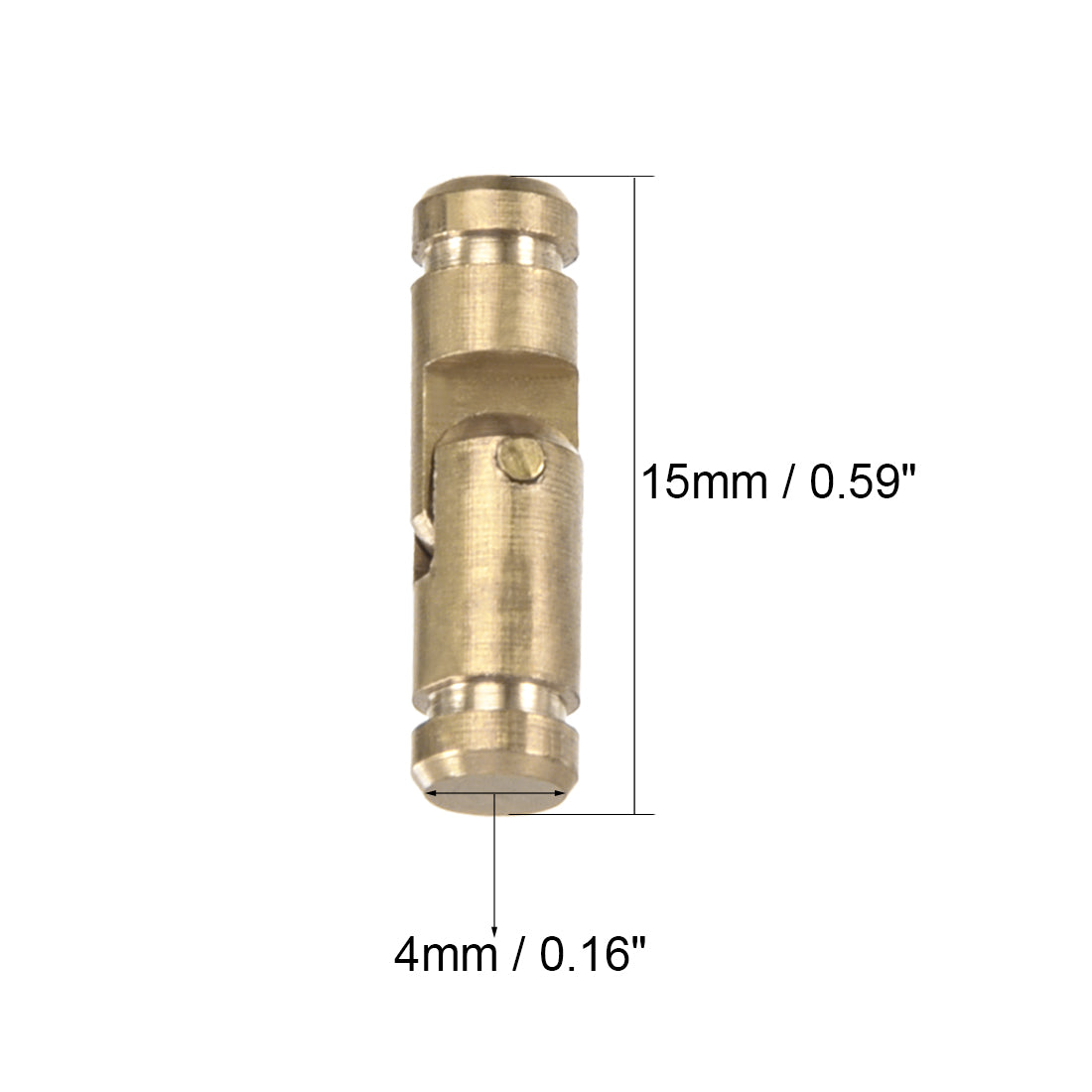 uxcell Uxcell Folding Support Hidden Concealed Cylinder Hinge Brass Tone 4mm x 15mm 50pcs