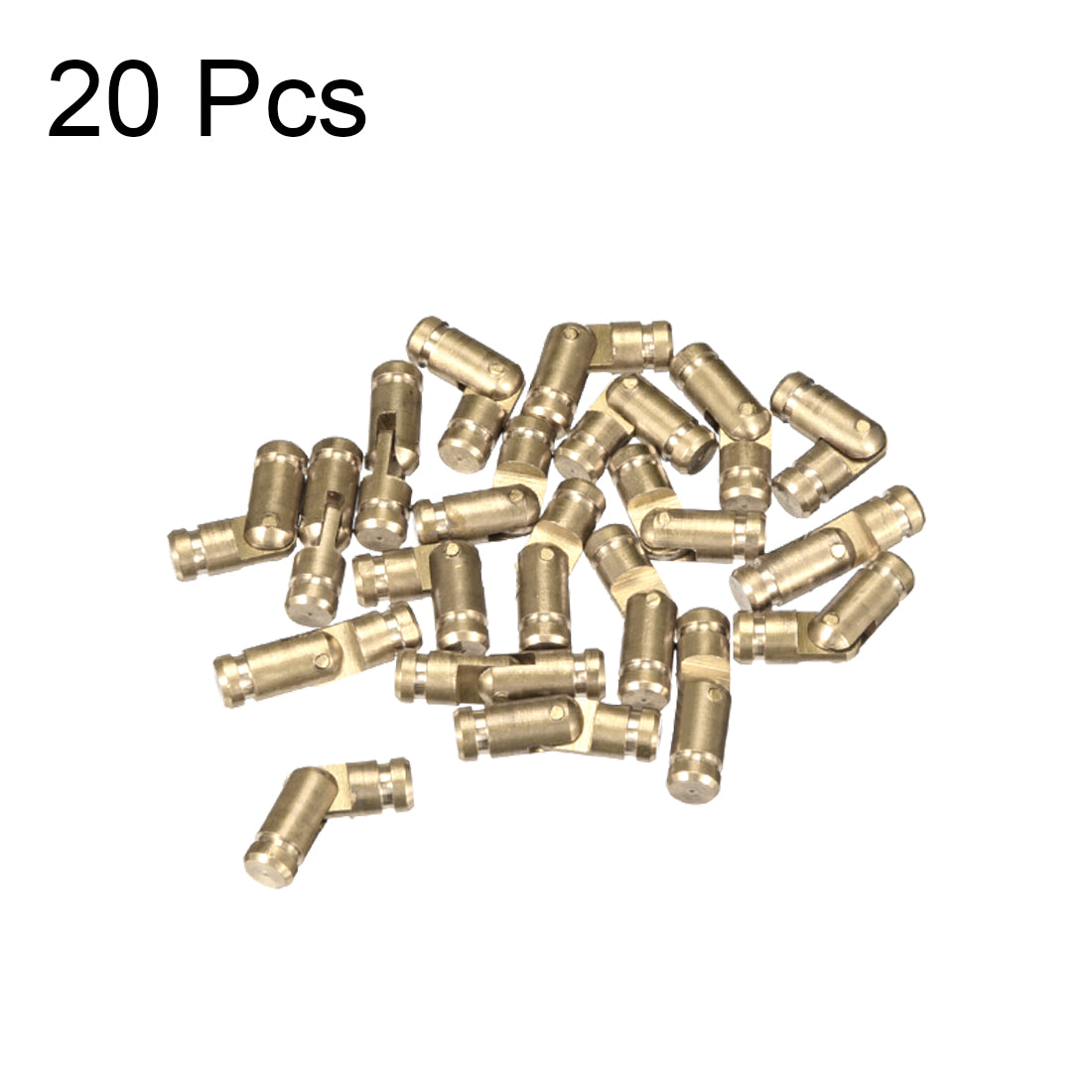 uxcell Uxcell Folding Support Hidden Concealed Cylinder Hinge Brass Tone 4mm x 15mm 20pcs