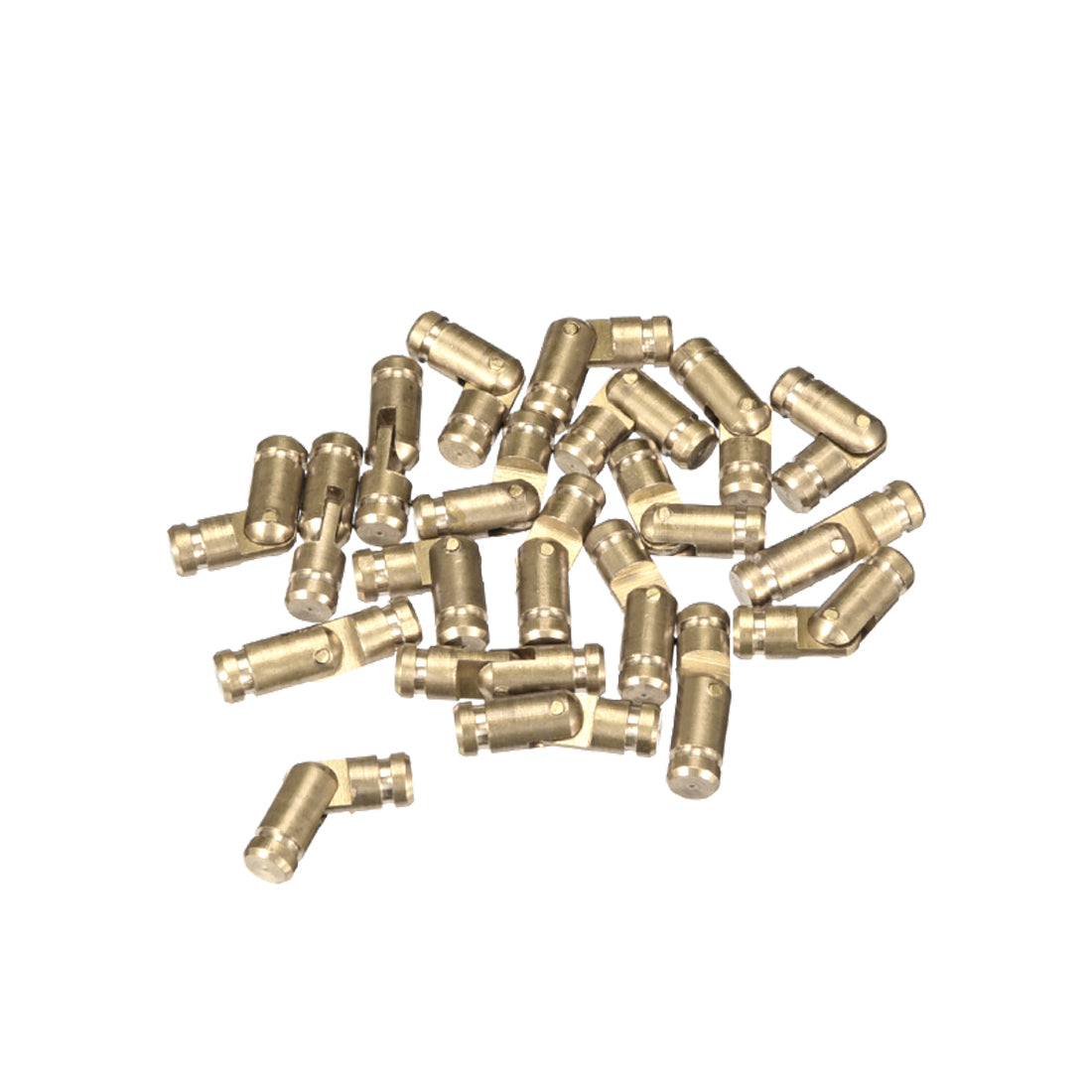 uxcell Uxcell Folding Support Hidden Concealed Cylinder Hinge Brass Tone 4mm x 15mm 20pcs