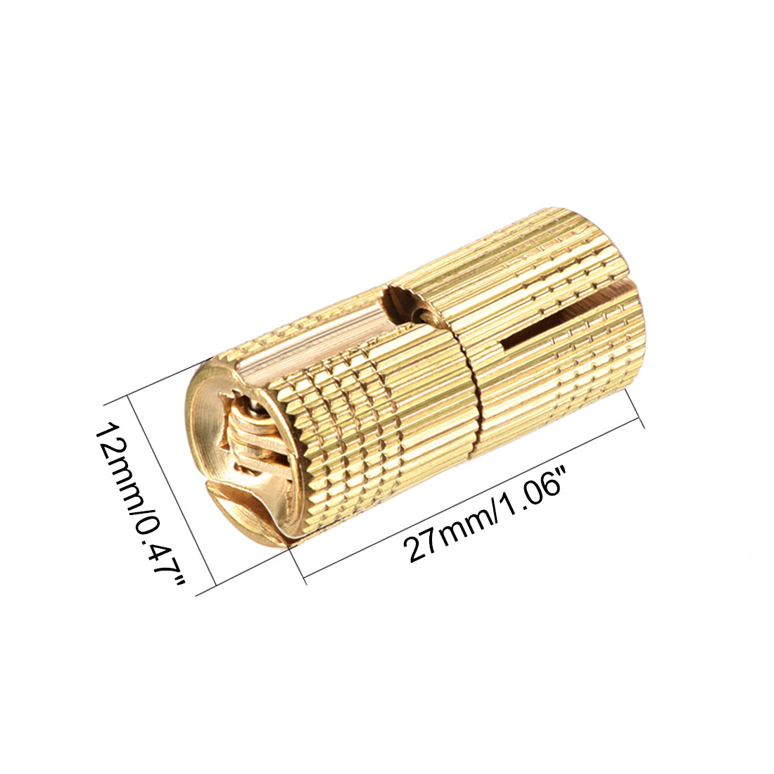 uxcell Uxcell Cylindrical 12mm Invisible Furniture Hinge Concealed Hinge 180 degree Opening Angle 4pcs