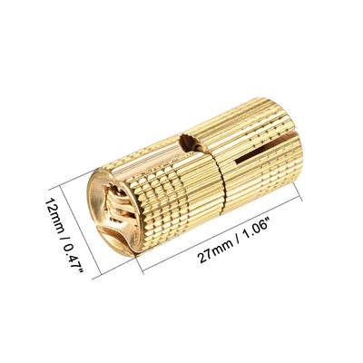 Harfington Uxcell Cylindrical 12mm Invisible Furniture Hinge Concealed Hinge 180 degree Opening Angle 2pcs