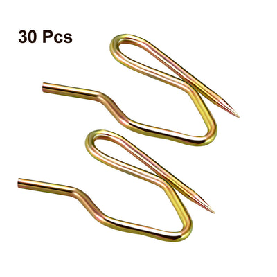 Harfington Uxcell Curtain Hooks Metal Pin-On Drapery Hooks Bronze Tone 1 Inch Length for Window Curtain, Door Curtain and Shower Curtain 30 Pcs