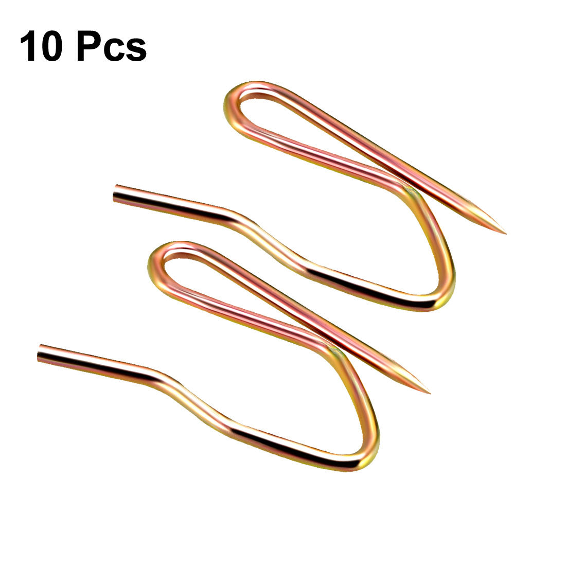 uxcell Uxcell Curtain Hooks Metal Pin-On Drapery Hooks for Window Curtain, Door Curtain and Shower Curtain Bronze Tone 10 Pcs