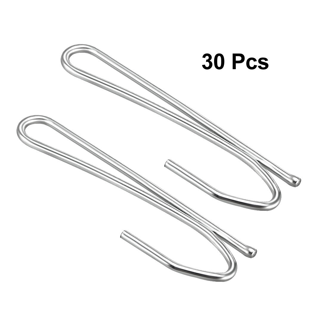 uxcell Uxcell Curtain Hooks Metal Single Prongs Pinch Pleat Drapery Hook for Drapes Tapes Silver Tone 30 Pcs