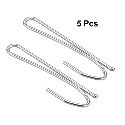 Harfington Uxcell Curtain Hooks Metal Single Prongs Pinch Pleat Drapery Hook for Drapes Tapes Silver Tone 5 Pcs