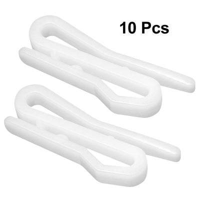 Harfington Uxcell Curtain Hooks Plastic Pin-On Drapery Hooks for Window Curtain, Door Curtain and Shower Curtain White 10 Pcs