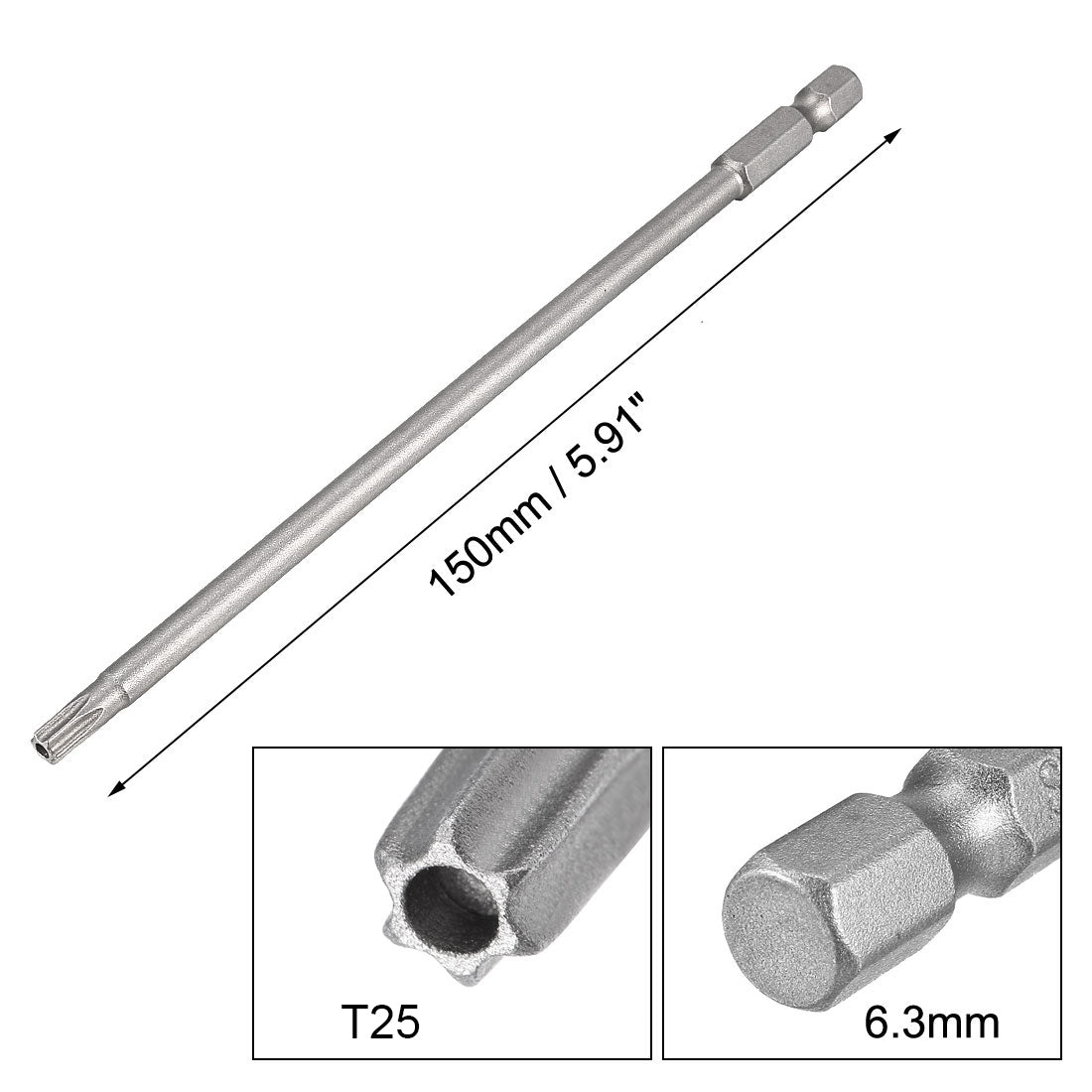 Harfington Magnetischer Sicherheits-Torxschraubendreherbit mit Sechskantschaft