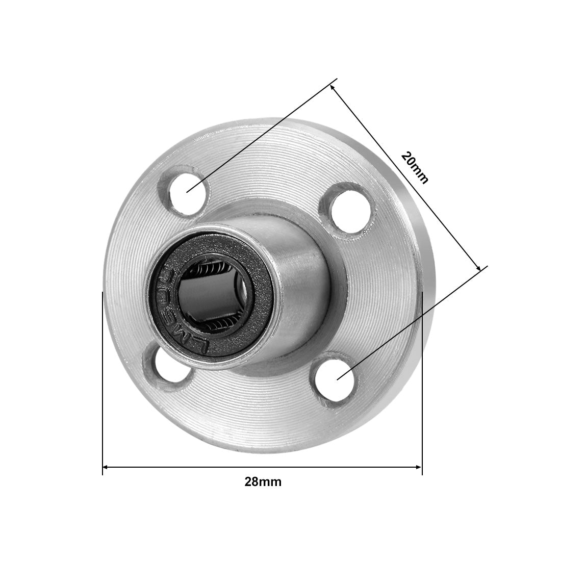 uxcell Uxcell Linear Motion Ball Bearings Round Flange