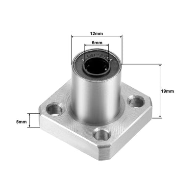 Harfington Uxcell Linear Motion Ball Bearings Square Flanged