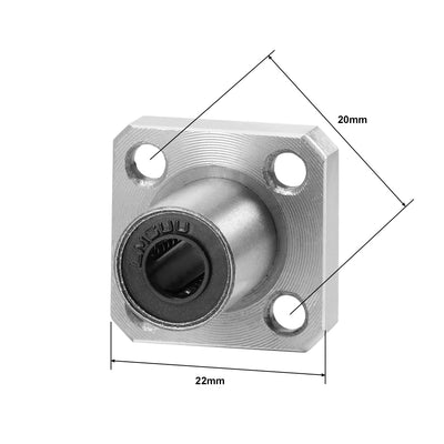 Harfington Uxcell Linear Motion Ball Bearings Square Flanged