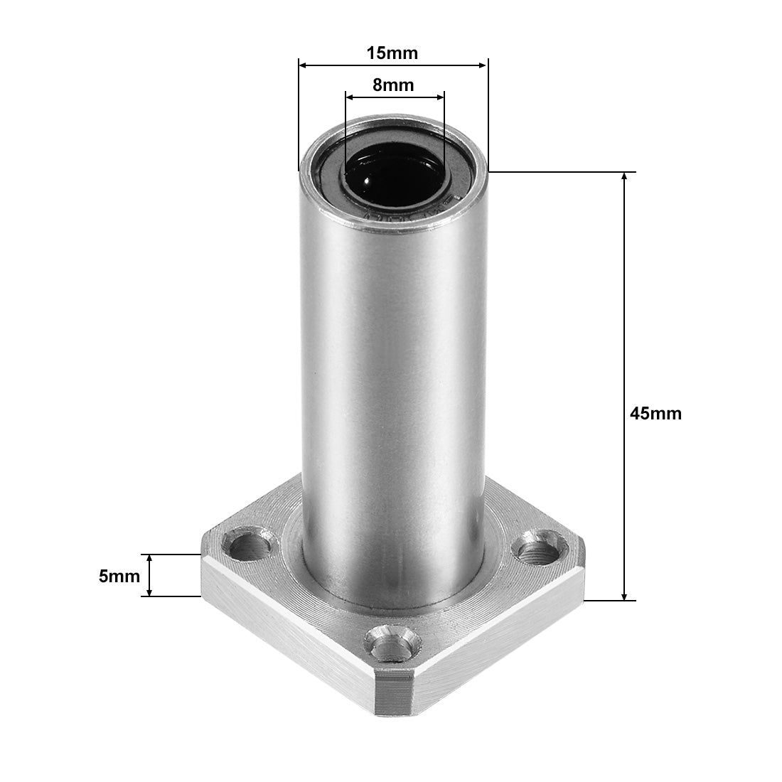 uxcell Uxcell Linear Motion Ball Bearings Extra Long Square Flange