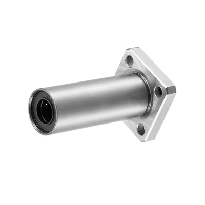 Harfington Uxcell LMK10UU Extra Long Square Flange Linear Ball Bearings, 10mm Bore Dia, 19mm OD, 55mm Length,2pcs