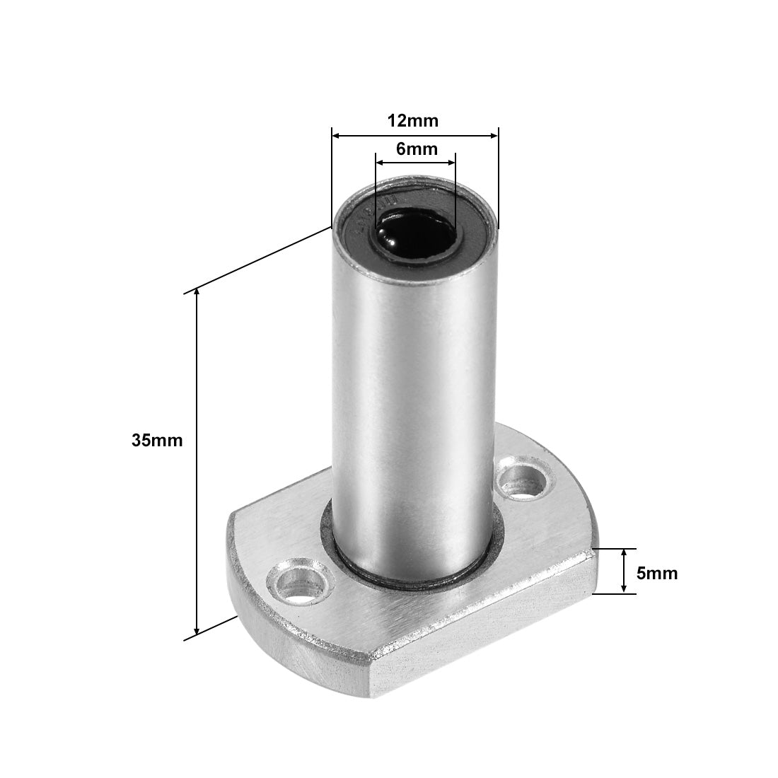 uxcell Uxcell Linear Motion Ball Bearings Extra Long Oval Flanged