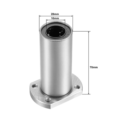 Harfington Uxcell Linear Motion Ball Bearings Extra Long Oval Flange