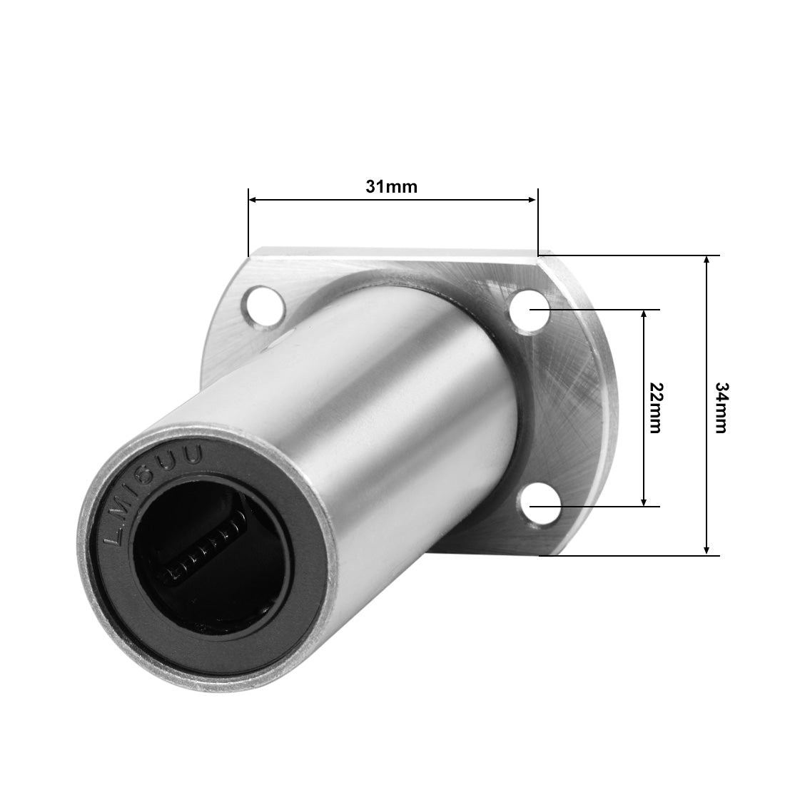 uxcell Uxcell Linear Motion Ball Bearings Extra Long Oval Flange