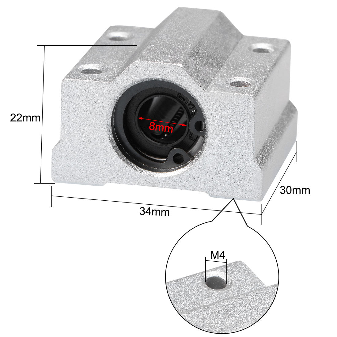 uxcell Uxcell Linear Ball Bearing Motion Slide Block Units Bearings