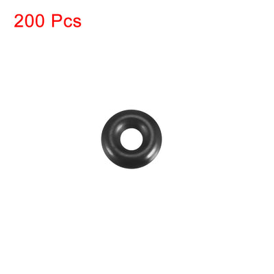 Harfington Uxcell O-Rings Nitrile Rubber 3mm x 7mm x 2mm Seal Rings Sealing Gasket 200pcs