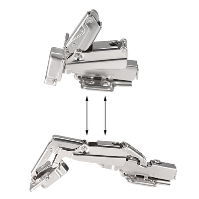 Harfington Uxcell 175 Degree Hinges Face Frame Soft Closing Hydraulic Concealed Cabinet Hinge,1 Pcs (Half Overlay)