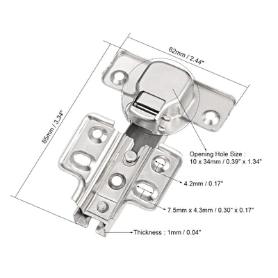 Harfington Uxcell 90 degree Hinges Double Cabinet Hidden Kitchen Buffering Angle Folding Door Hinge 2 Pcs