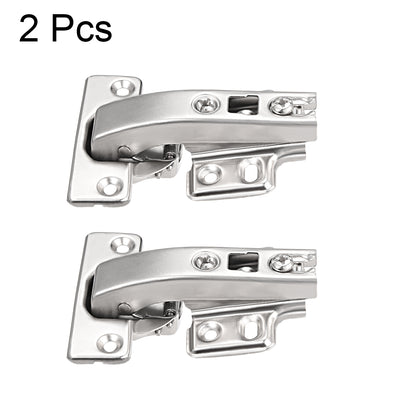 Harfington Uxcell 90 degree Hinges Double Cabinet Hidden Kitchen Buffering Angle Folding Door Hinge 2 Pcs