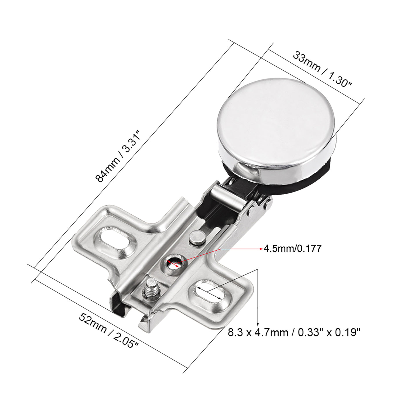 uxcell Uxcell Dia 26mm Hole Concealed Hinge for Cabinet Glass Door (Full Overlay)