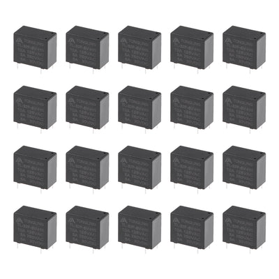 Harfington Uxcell 20 Pcs TL-32F-5V-HS DC 5V Coil  SPST 4 Pin PCB Electromagnetic Power Relay Black