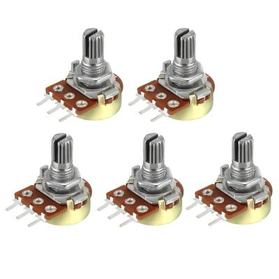 Harfington Uxcell WH148  1M Ohm Variable Resistors Single Coil  Film Potentiometer 5pcs