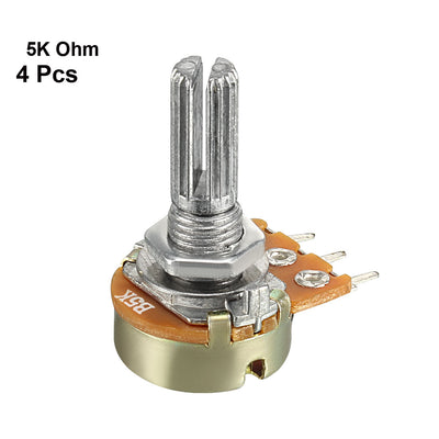 Harfington Uxcell 4 Stk.Karbon Film Potentiometer Widerstände Einzelnen Dreh WH148 5K ohm de