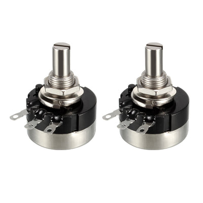 Harfington Uxcell RV24YN20S 500K Ohm Variable Resistors Single Turn Rotary Carbon Film Potentiometer 2pcs