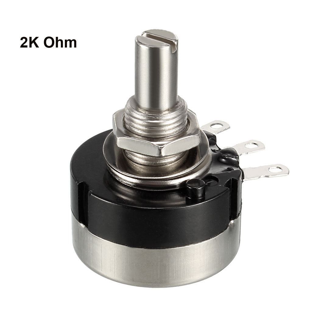 uxcell Uxcell RV24YN20S 2K Ohm Variable Resistors Single Turn Rotary Carbon Film Potentiometer