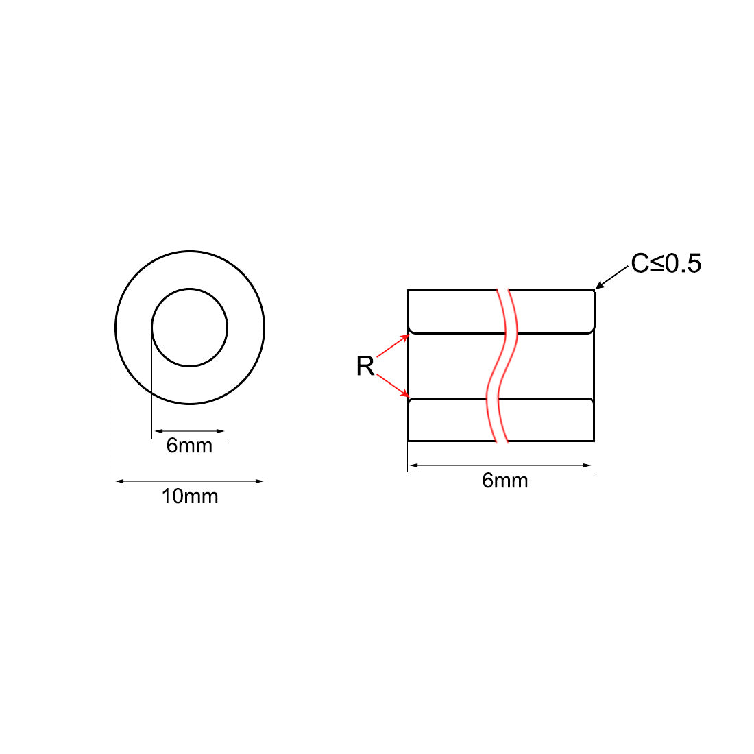 uxcell Uxcell Bearing Sleeve Length Self-Lubricating Sintered Bronze Bushings