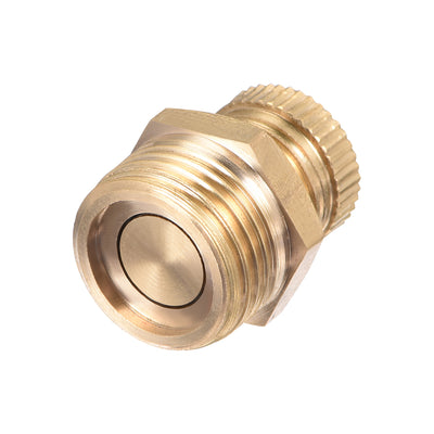 Harfington Uxcell Air Compressor G3/8 Male Thread Water Drain Valve Brass Tone 2pcs