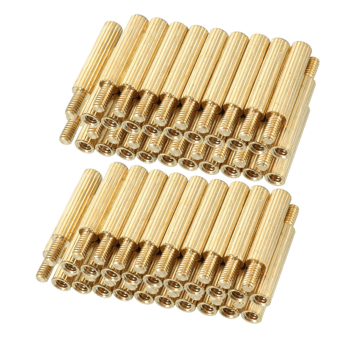 uxcell Uxcell 100pcs M2 12+4mm Female Male Thread Brass Round Standoff Spacer Screw PCB Pillar