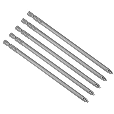 Harfington Uxcell 5 Pcs 1/4 Shank 150mm Length 6mm Phillips PH2 Magnetic S2 Screwdriver Bits