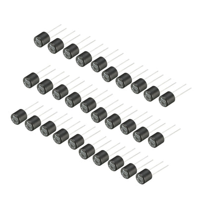 Harfington Uxcell 30Pcs DIP Mounted Miniature Cylinder Slow Blow Micro Fuse T4A 4A 250V Black