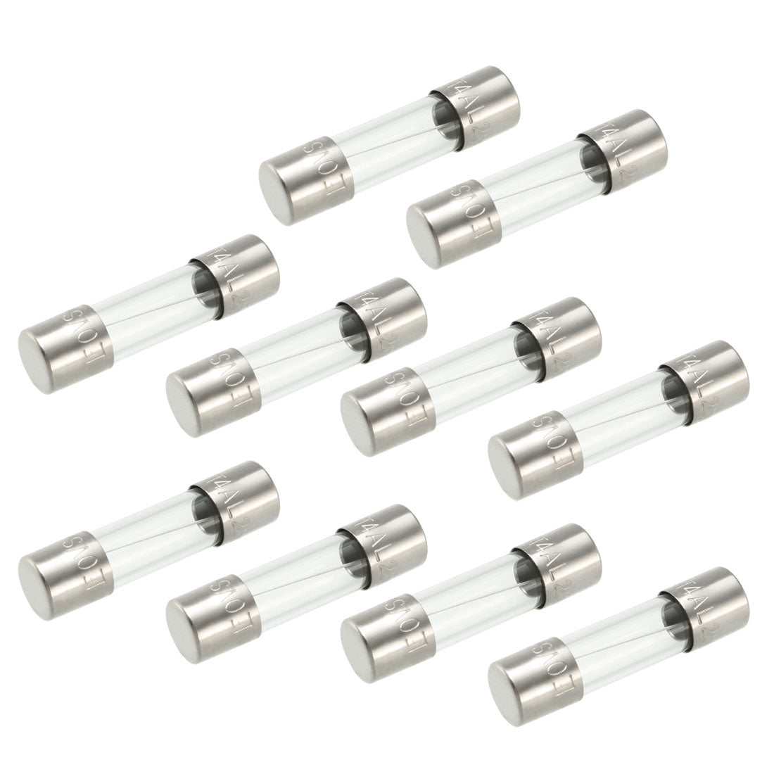 uxcell Uxcell Slow-Action Glass Cartridge Fuse Tube Time Delay Fuse 5mm x 20mm 250V 4A 10Pcs