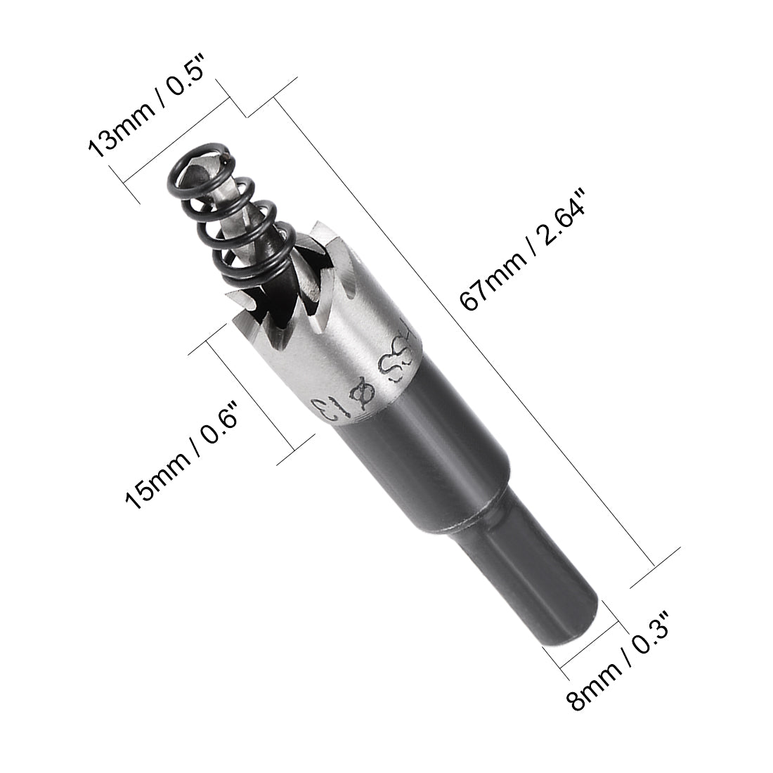 uxcell Uxcell 2 Pcs 13mm HSS Drill Bit Hole Saw Cutter for Metal Alloy Wood