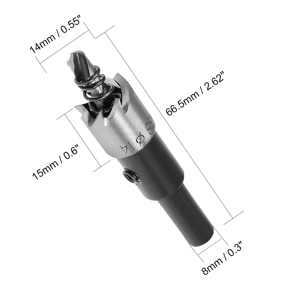 uxcell Uxcell 2 Pcs 14mm HSS Drill Bit Hole Saw Cutter for Metal Alloy Wood