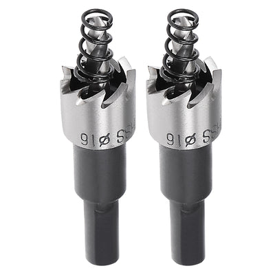 Harfington Uxcell 2 Pcs 16mm HSS Drill Bit Hole Saw Cutter for Metal Alloy Wood