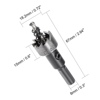 Harfington Uxcell 18.2mm HSS Drill Bit Hole Saw Cutter for Metal Alloy Wood