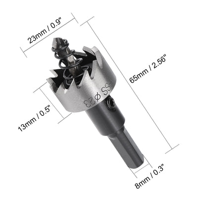 Harfington Uxcell 2 Pcs 23mm HSS Drill Bit Hole Saw Cutter for Metal Alloy Wood