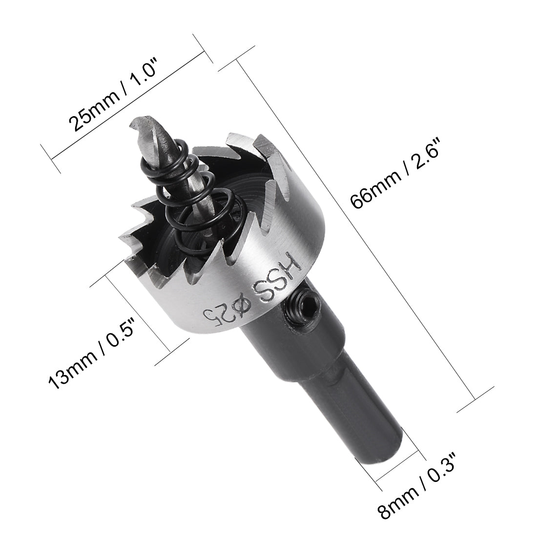 uxcell Uxcell 2 Pcs 25mm HSS Drill Bit Hole Saw Cutter for Metal Alloy Wood